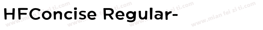 HFConcise Regular字体转换